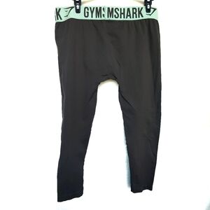 Gymshark Gray & Mint Cropped Leggings